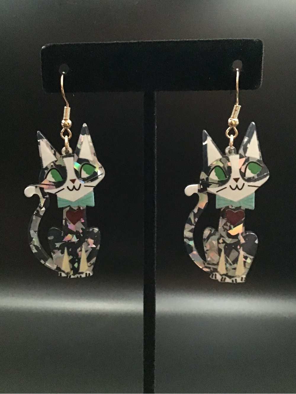 Bow Tie Cat Earrings